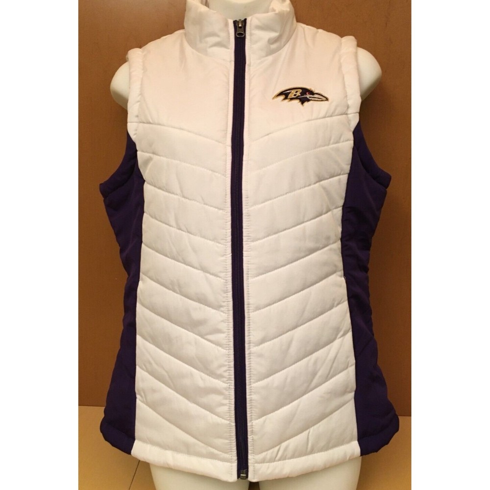 Baltimore Ravens Women's Small  NFL Team Apparel Vest White Purple